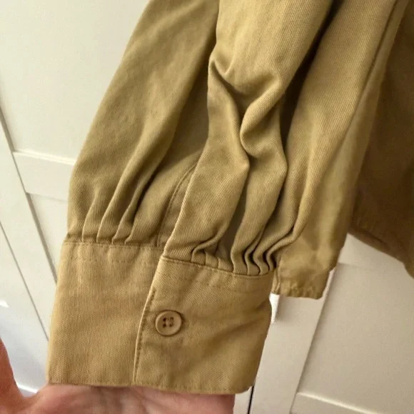 J. Peterman Pleated Henley Tunic Top, XL - Picture 4 of 9